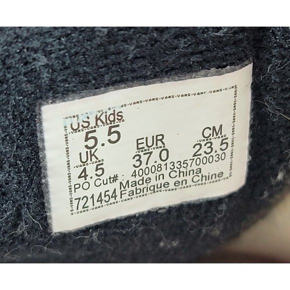 Vans Hook And Loop High Top Shoes Sneakers Youth Size 5.5Y Red White 721454 - Picture 6 of 12